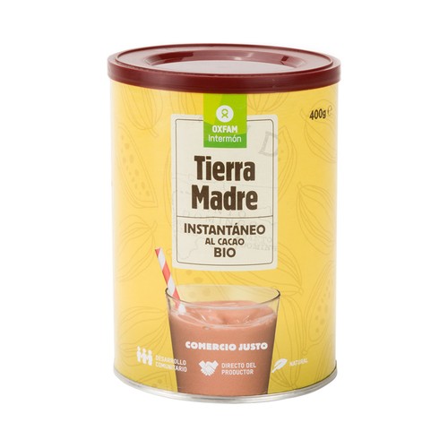 Cacao instantáneo en polvo ecológico INTERMOM OXFAM TIERRA MADRE 400 g.