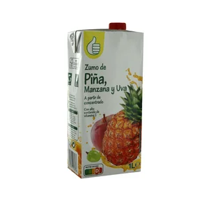 PRODUCTO ECONÓMICO ALCAMPO Zumo de piña, manzana y uva PRODUCTO ECONÓMICO ALCAMPO brick de 1 l.