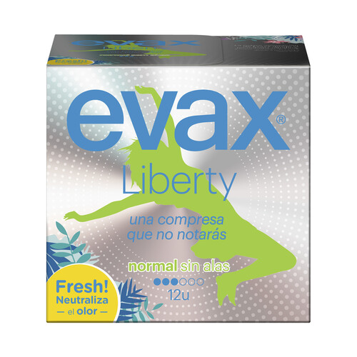 EVAX Compresas sin alas, con nivel de absorción normal EVAX Liberty 12 uds.
