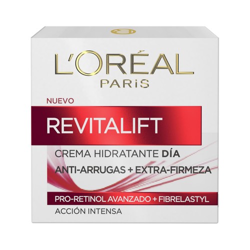L´ORÉAL PARIS Revitalift 50 ml Crema de día antiarrugas con Pro-Retinol, especial pieles maduras.