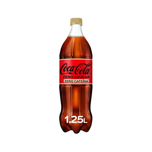 COCA COLA Refresco de cola Zero Zero sin azúcar botella 1,25 l.