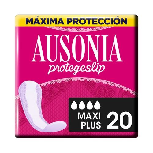 AUSONIA Salvaslips maxi plus para todo tipo de perdidas AUSONIA 20 uds.