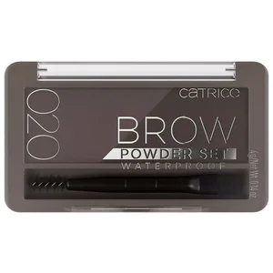 CATRICE Brow powder tono 020 Ash brown Sombras waterproof para cejas, con pincel y cepillo.