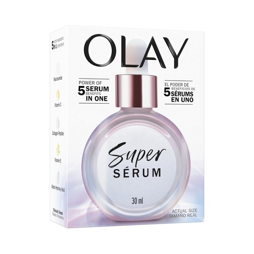 OLAY Super sérum facial hidratante, anti-edad e iluminador 30 ml.