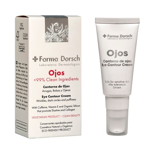 FARMA DORSCH Contorno de ojos unisex (para arrugas, bolsas y ojeras) con factor de crecimiento epitelial FARMA DORSCH 15 ml.