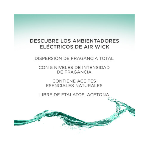 AIR WICK Recambio ambientador eléctrico Nenuco AIR WICK PURE 2 x 19 ml.