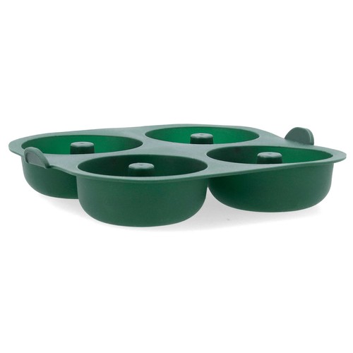 Molde de silicona para 4 donuts, 21x21x4.5 cm, Terrae Verde QUID