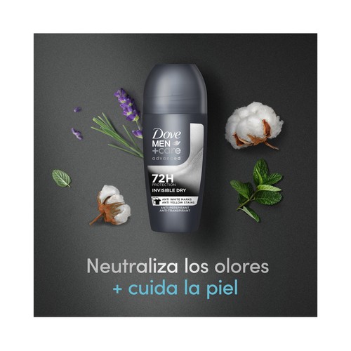 DOVE Men + care advanced insible dry Desodorante roll on para hombre antitranspirante (sin alcohol) 50 ml.