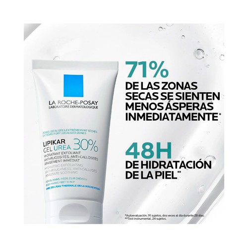 LA ROCHE POSAY Lipikar Gel exfoliante e hidratante, para pieles extremadamente secas, ásperas y gruesas 50 ml.