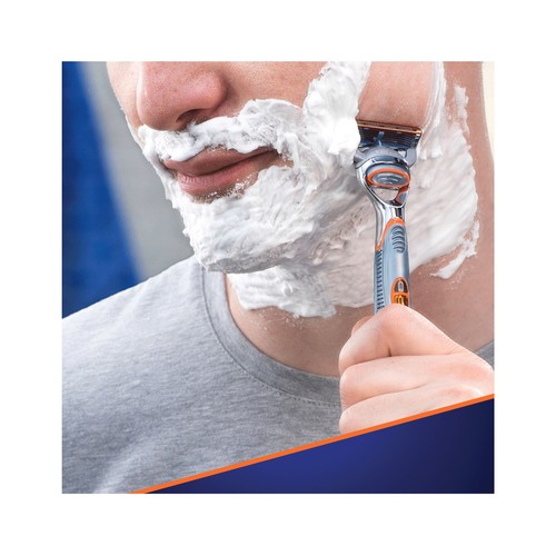 GILLETTE Cuchilla de afeitar recargable con cabezal vibrador de cinco hojas GILLETTE Fusion 5 power.