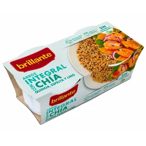 BRILLANTE Arroz integral con chia en tarrina 2 x 125 gr