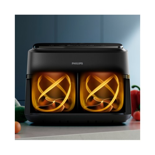 Freidora de aire 7L PHILIPS NA150, 2450W, 6 programas, 2 cestos.