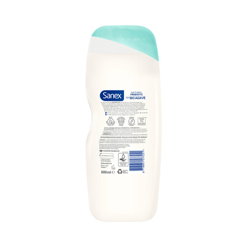 SANEX Gel nutritivo para baño o ducha con prebiótico, para pieles secas SANEX Natural prebiotic 600 ml.