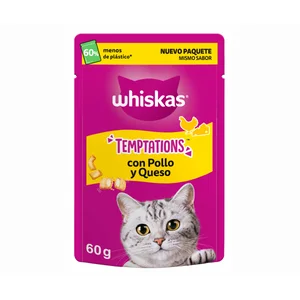 WHISKAS Snacks temptations pollo 60 gr.
