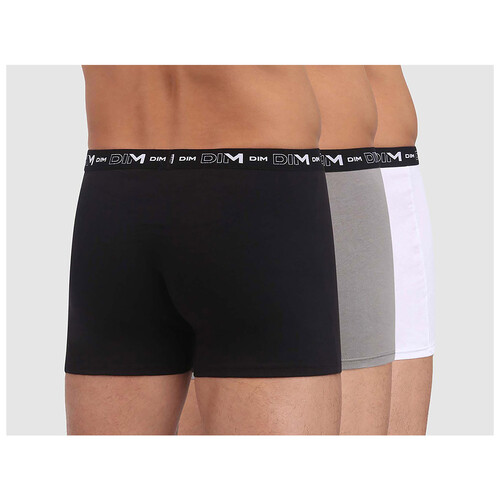 Lote de 3 calzoncillos bóxer de algodón para hombre DIM Coton Stretch, talla XL.