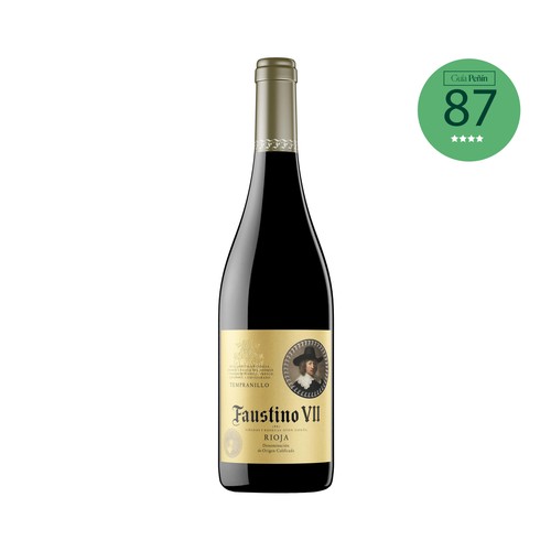 Vino tinto con denominación de origen Rioja FAUSTINO VII botella de 75 cl.