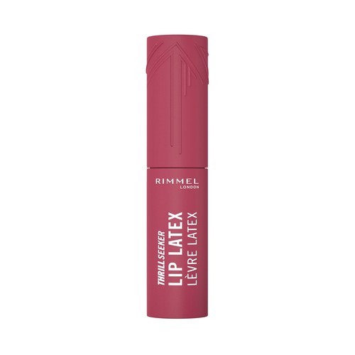 RIMMEL Thrill seeker lip latex tono 300 Main Barra de labios líquida acabado brillo latex 3D.