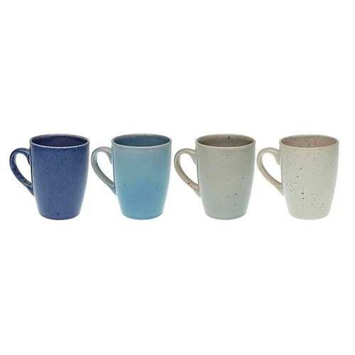 Taza mug de gres, 10,5x5,6x8,1cm, surtido de 4 colores, VERSA