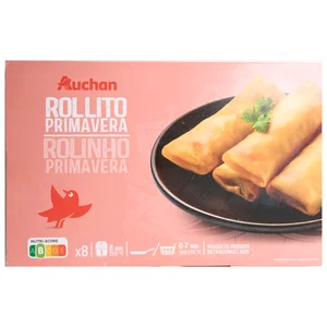 AUCHAN Rollitos de primavera 8 uds. 400 g Producto Alcampo.