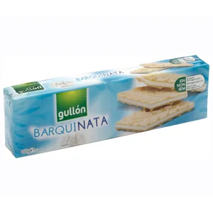 GULLÓN Barquinata Galletas de barquillo rellenas de nata 150 g