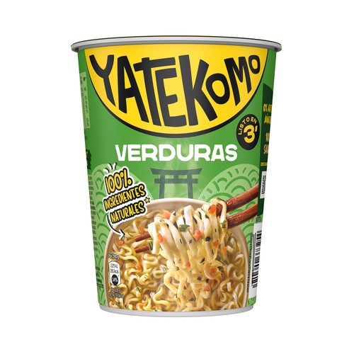 YATEKOMO Fideos Orientales instantáneos con sabor a verduras - 60 g.