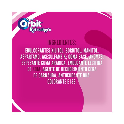 ORBIT Refreshers Chicles grageas de menta 7 uds x 60 g.