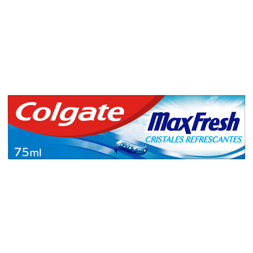 COLGATE Pasta de dientes con flúor, cristales refrescante y sabor a menta fresca COLGATE Max fresh 75 ml.