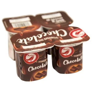 AUCHAN Postre de chocolate (preparado lácteo de chocolate) 4 x 125 g. Producto Alcampo