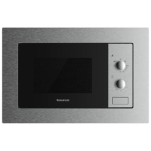 Microondas integrable TAURUS MO20IXM, color inox, capacidad 20L, potencia: 800W, grill: 1000W.