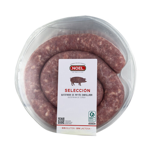Bandeja de butifarra de cerdo de payés enrollada NOEL Selección 700 g.