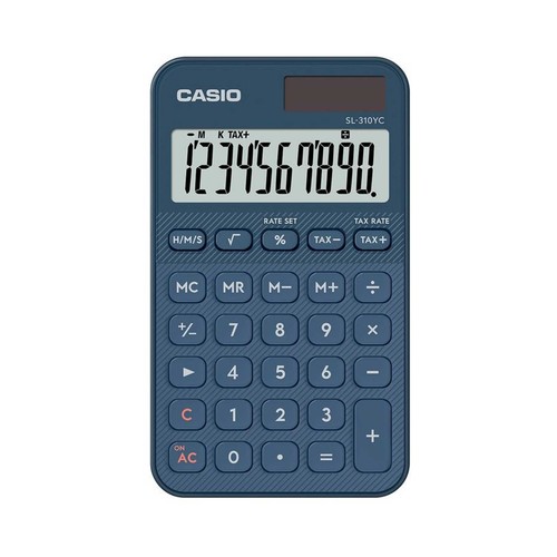 Calculadora CASIO modelo SL-310YC-LP 10 dígitos color azul