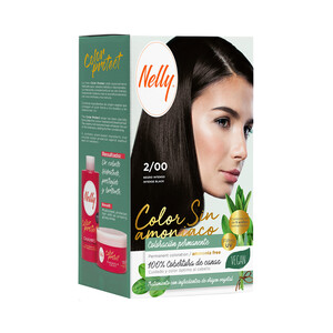 Imagen de NELLY Color protect Coloración permanente sin amoniaco, tono 2/00 negro intenso.