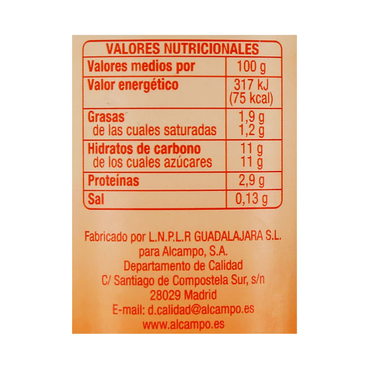 AUCHAN Yogur sabor a macedonia 4 x 125 g Producto Alcampo.