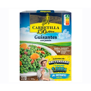 CARRETILLA Guisantes con jamón 300 g.