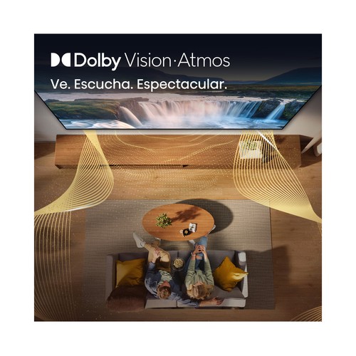 Televisión 127 cm (50") QLED HISENSE 50A6Q, 4K Ultra HD, Smart TV, Dolby Vision, 3 HDMI, 2 USB, Bluetooth, 60Hz.