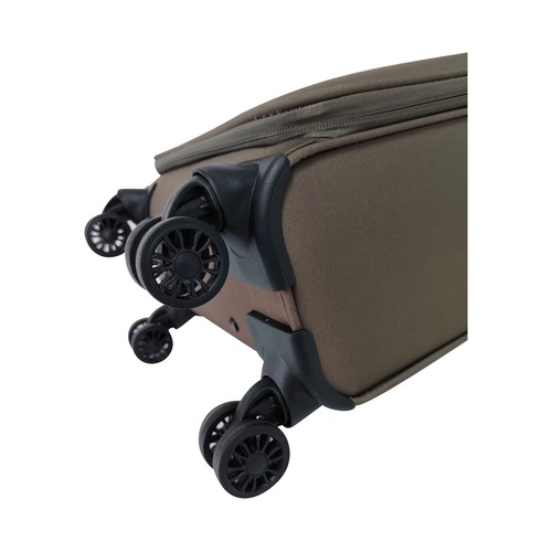 Maleta de cabina tipo trolley  soft 8 ruedas lock 45cm khaki. AIRPORT