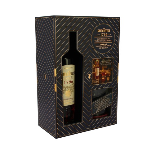 SANTA TERESA 1796 Ron de solera con triple envejecimiento, elaborado en Venezuela botella de 70 cl.