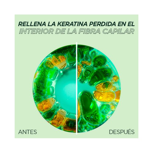 FRUCTIS Adios daños de Garnier Acondicionador reparador y rellenador, para cabellos dañados 250 ml.