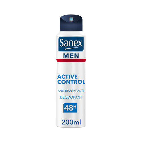 SANEX Desodorante en spray para hombre con protección anti transpirante hasta 48 horas SANEX Men active control 200 ml.