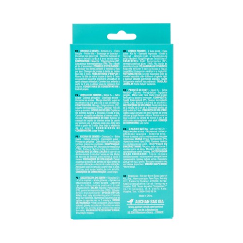 PRODUCTO ALCAMPO Cepillo de dientes infantil (+ 2 años) con cabezal pequeño con filamentos extra suaves 3 uds.