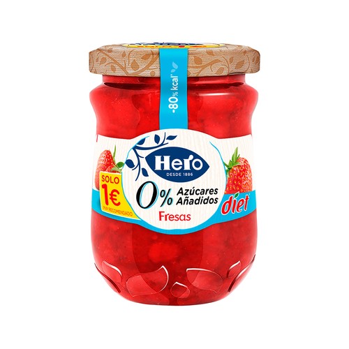 CONFITURA FRESA S/AZU.AÑAD. HERO DIET 165 G