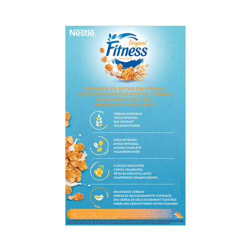 NESTLÉ Copos de trigo y avena integral tostados NESTLÉ FITNESS 625 g.