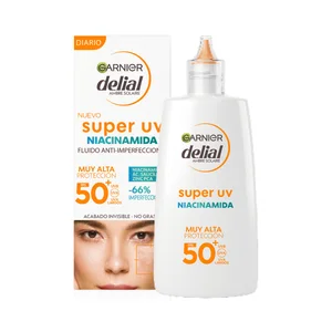DELIAL Super uv de Garnier Protector solar facial con acción anti-imperfecciones y FPS 50+ 40 ml.