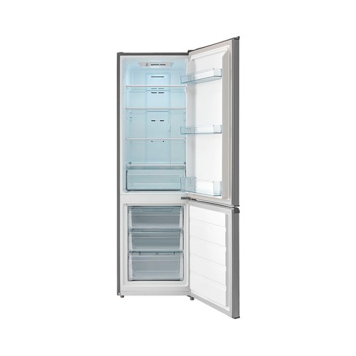 Frigorífico combi 180cm QILIVE Q.6950 Inox 600187451, NO FROST, clasificación energética: E, H: 180cm, A: 54,5cm, F: 62,5cm, capacidad total: 270L.