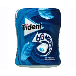 TRIDENT Chicle gragea sabor a menta, 60 minutos de frescura 72 g.