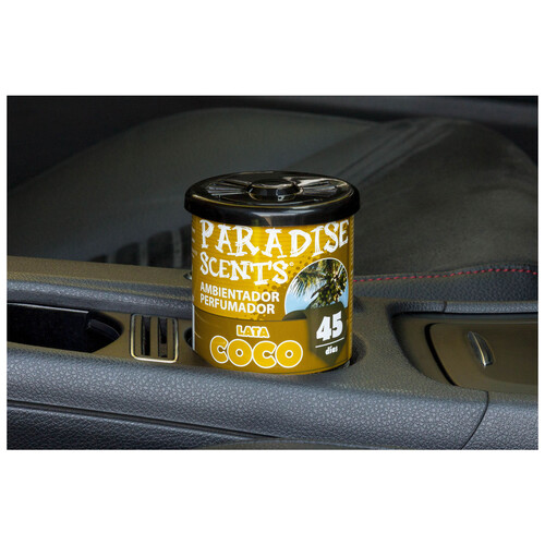 Ambientador coche en gel con aroma coco, PARADISE SCENTS