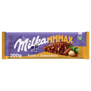 Imagen de MILKA Chocolate con leche, trufa y almendras 300 g.