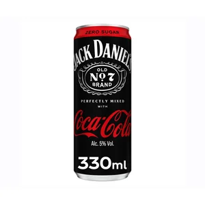 JACK DANIEL´S & COCA-COLA zero azúcar lata 330 ml.