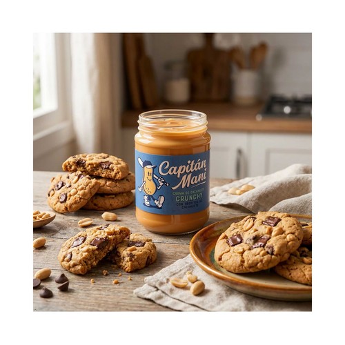 CAPITÁN MANI Crema de cacahuete crujiente 500 g.