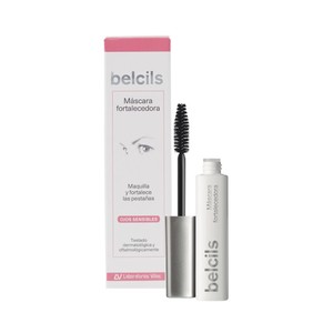 BELCILS Mascara de pestañas fortificante con textura cremosa, tono negro BELCILS 7 ml.